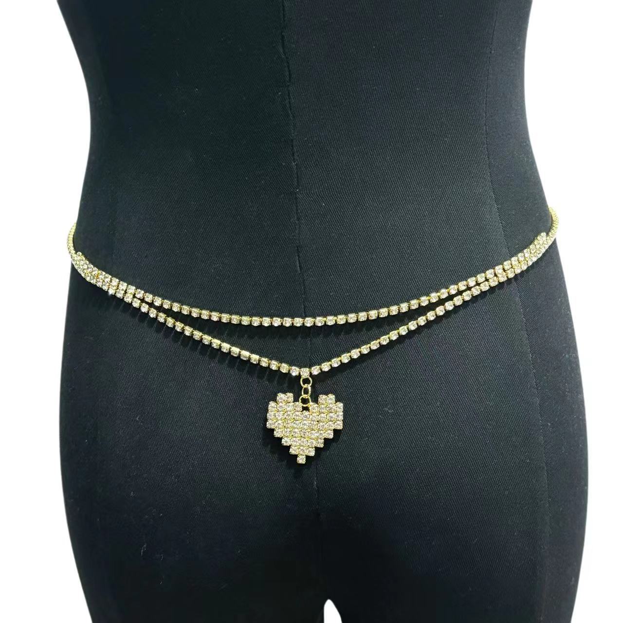 Sensual Heart Pendant Waist Chain