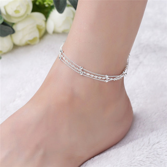 Silver Lattice Anklet