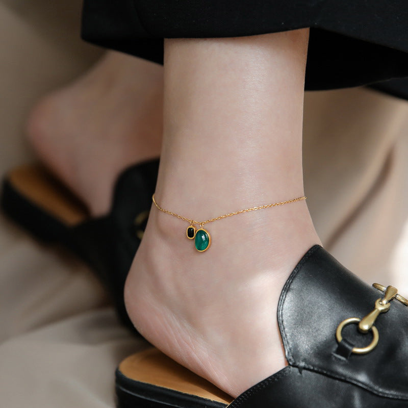 Onyx Mosaic Anklet