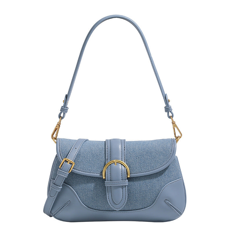 Mystic Blue Vintage Shoulder Bag