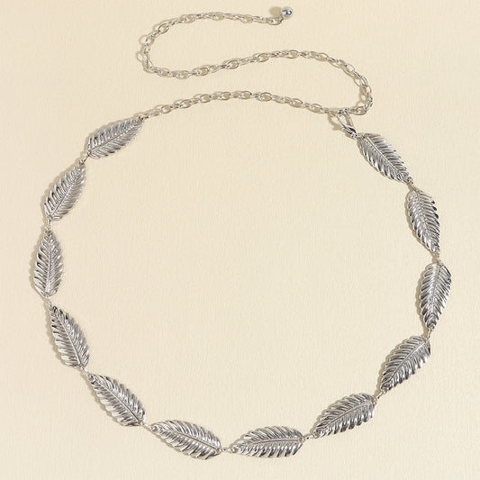 Silver Leaf Adorn Chain