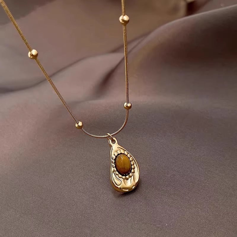 Amber Stone Necklace