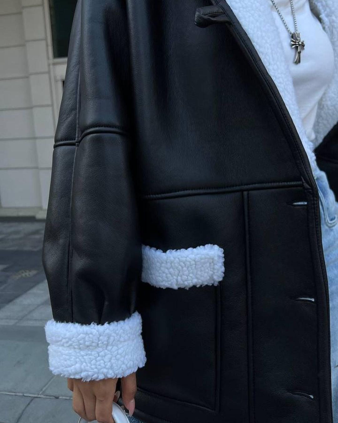 Leather-Fur Fusion Coat