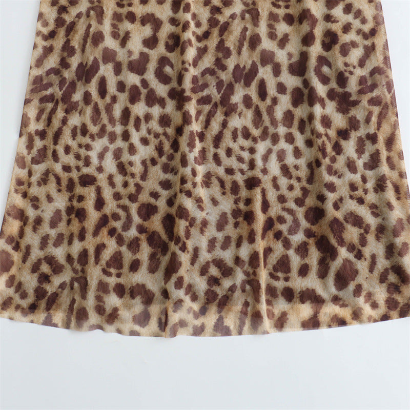 Animal Print Tulle Dress