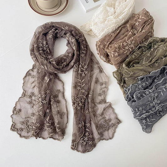 Ethereal Embroidered Scarf