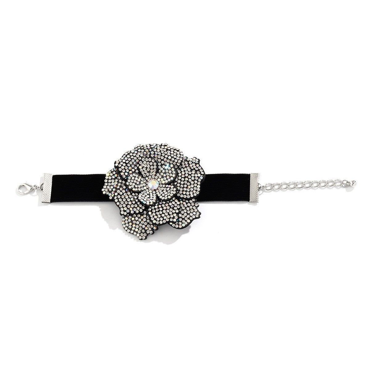 Rhinestone Flower Necklace