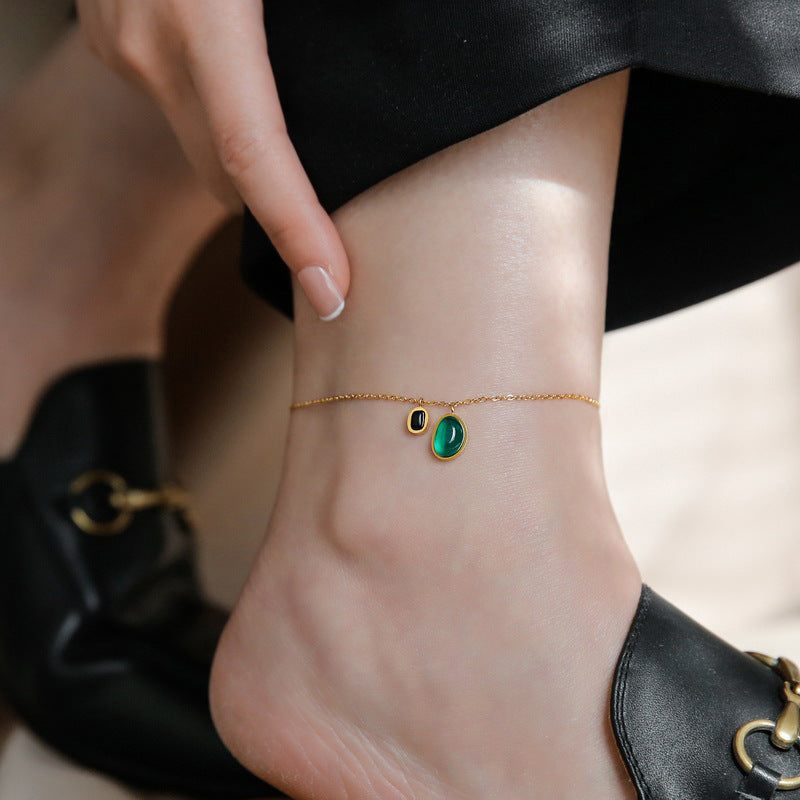 Onyx Mosaic Anklet