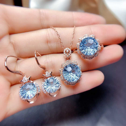 Royal Celestial Blue Topaz Set