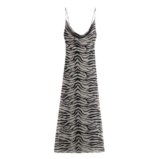 Animal Print Tulle Dress