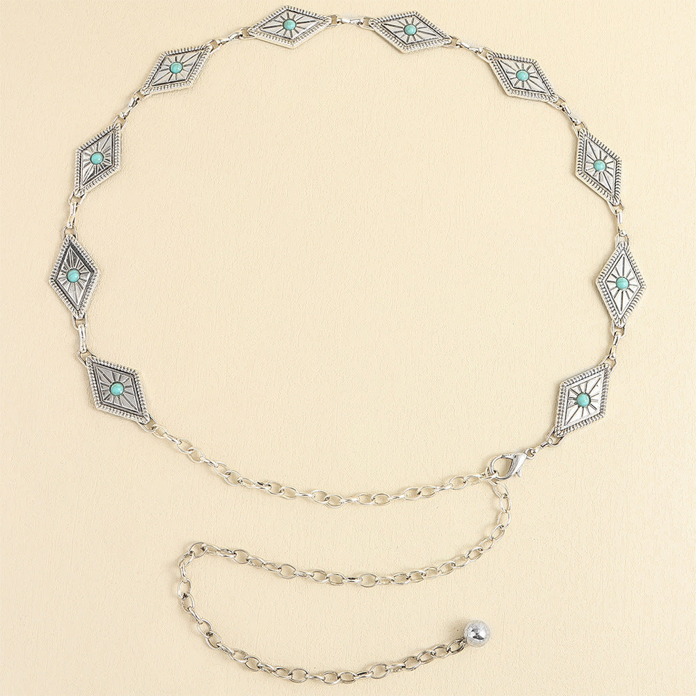 Antique Blue Waist Chain