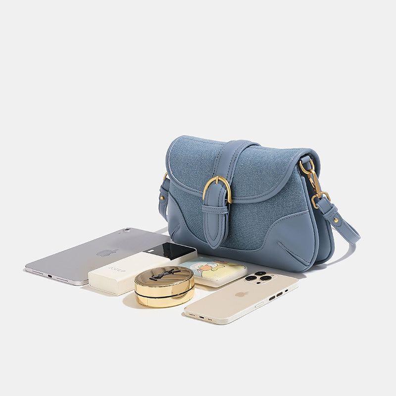 Mystic Blue Vintage Shoulder Bag